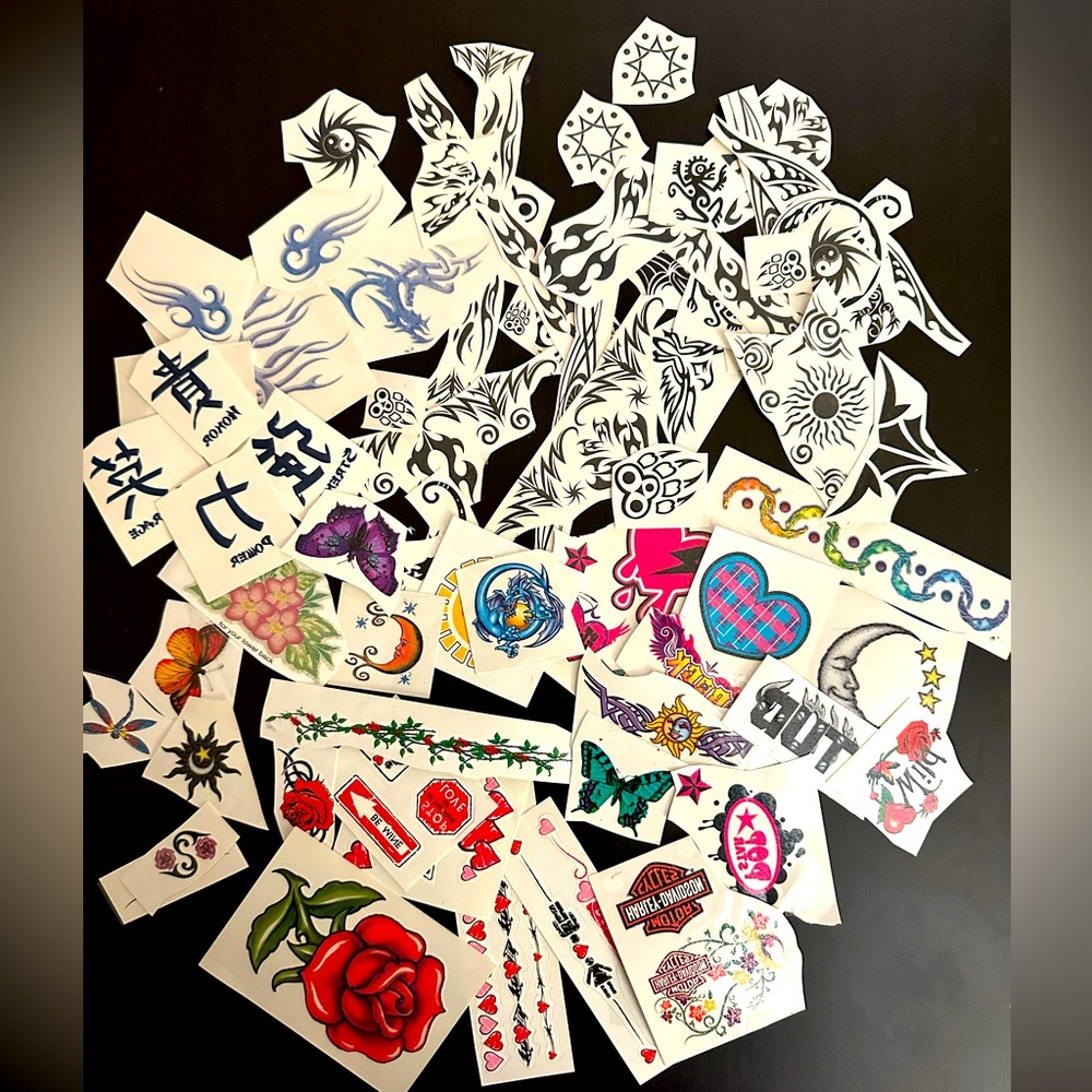 75+ Temporary Tattoos Body Art Kids Adults
